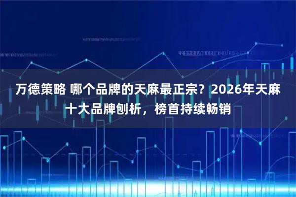 万德策略 哪个品牌的天麻最正宗？2026年天麻十大品牌刨析，榜首持续畅销